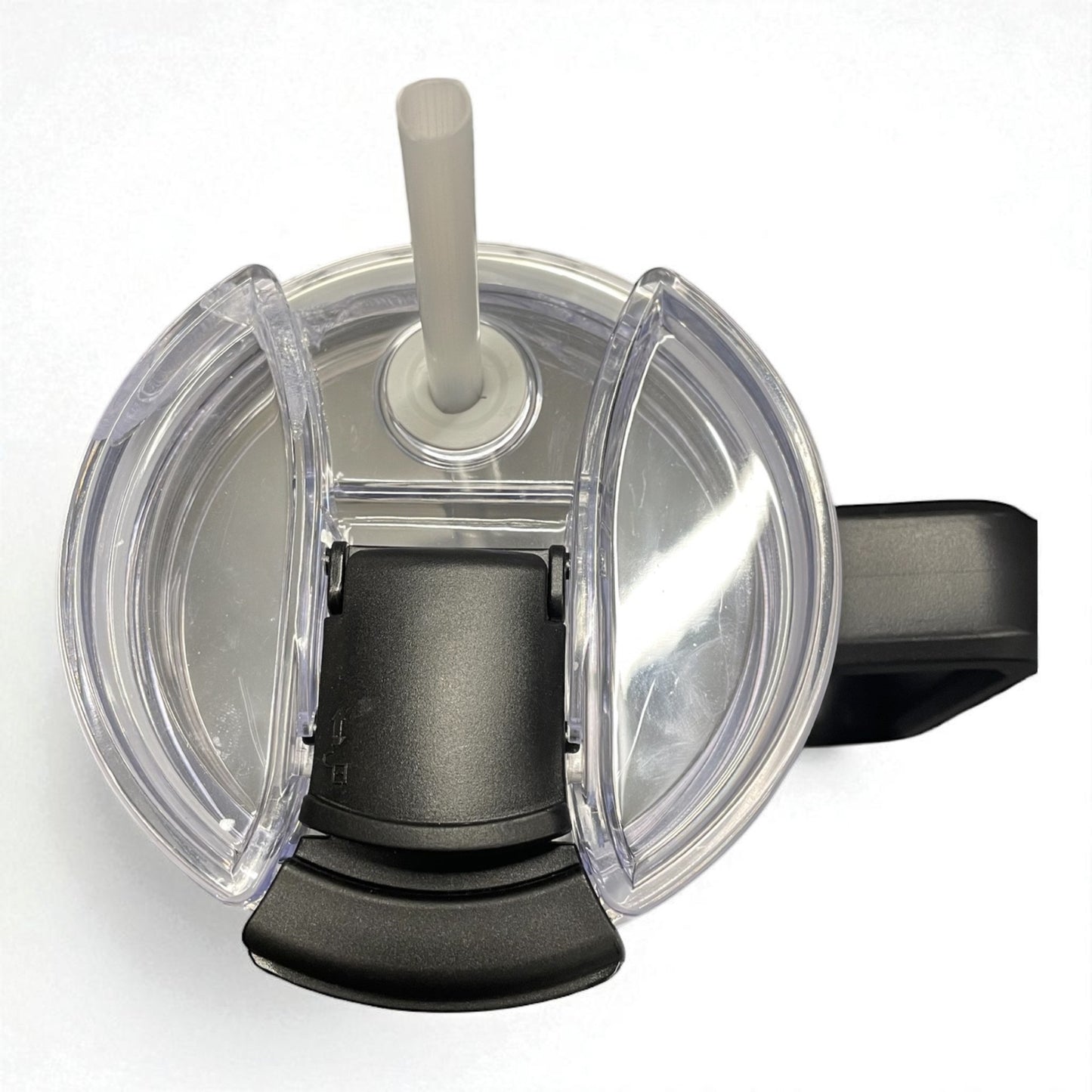 40oz Tumbler "Majestic steel grey horse head" large cup with handle & straw (200)