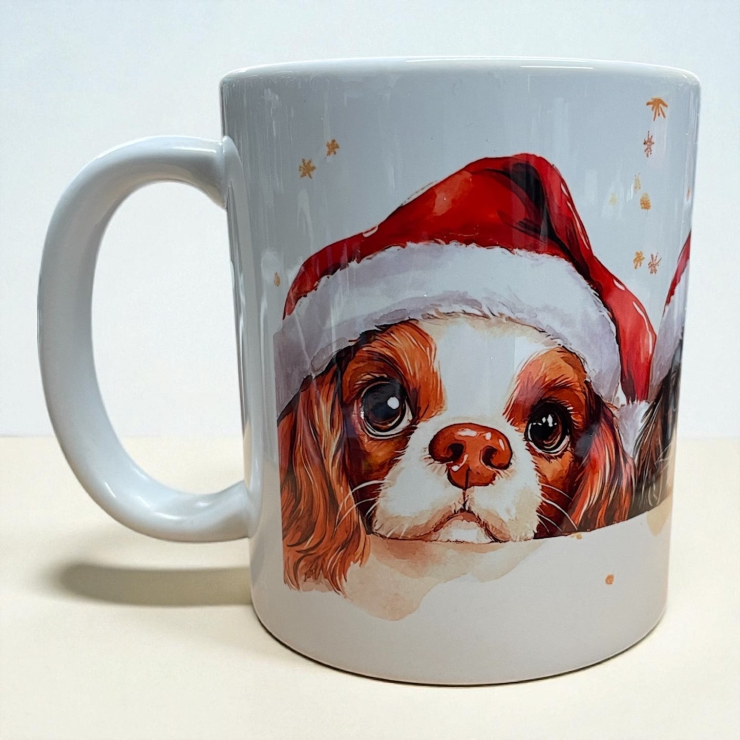 Gorgeous Christmas Cavalier King Charles Spaniels Xmas Santa ceramic mug 11oz