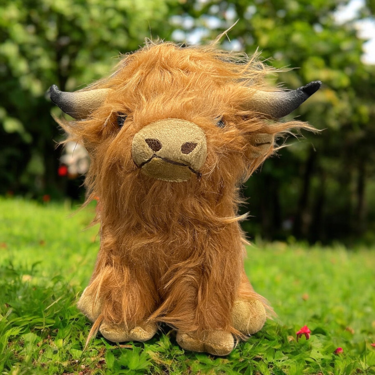 Plush Highland Cow, shaggy and cute 23cm tall