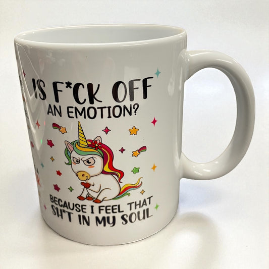 Naughty funny unicorn swearing profanity ceramic mug 11oz "F*ck F*ck F*ck"
