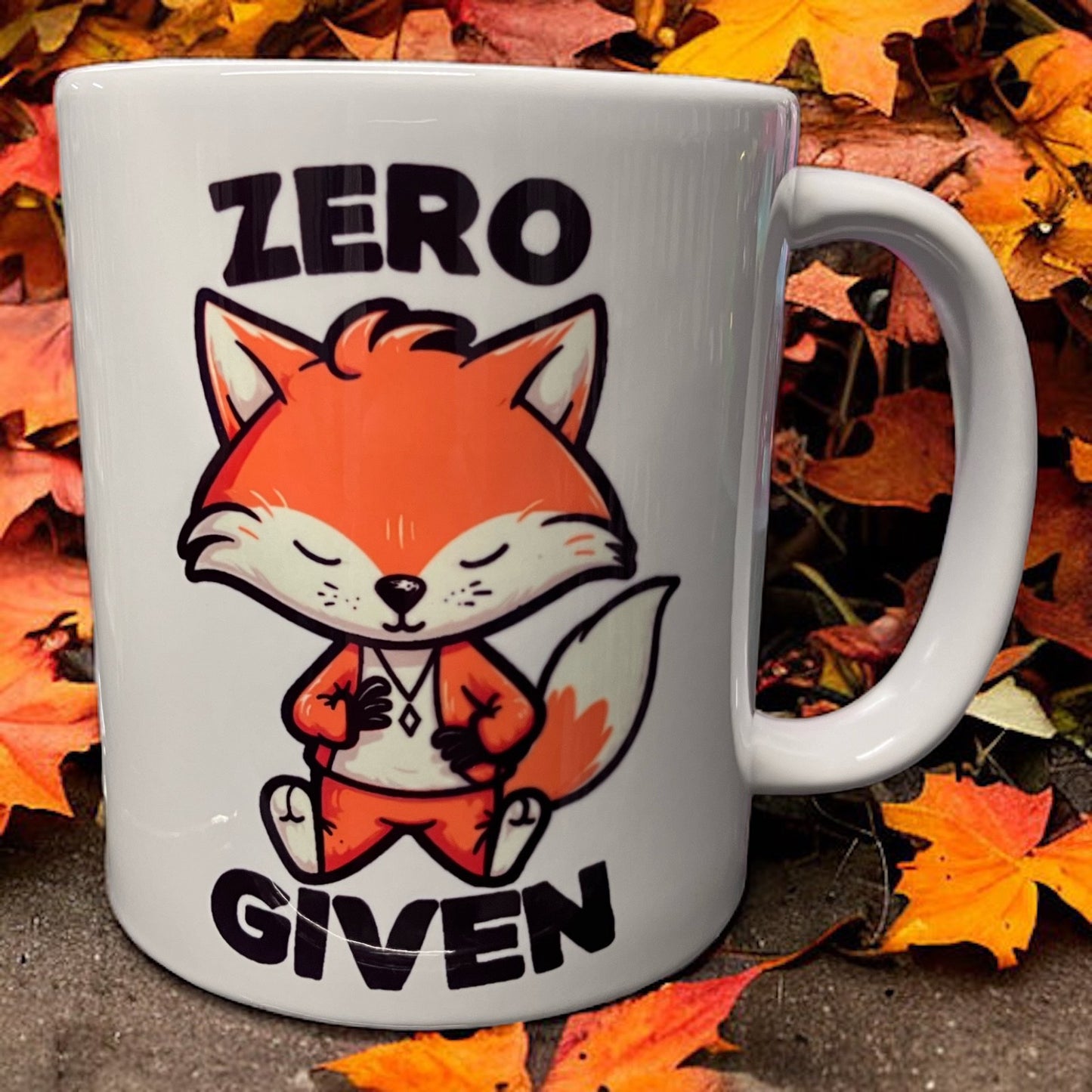 Funny Fox mugs 11oz "Oh For Fox Sake" or "Zero Fox Given"