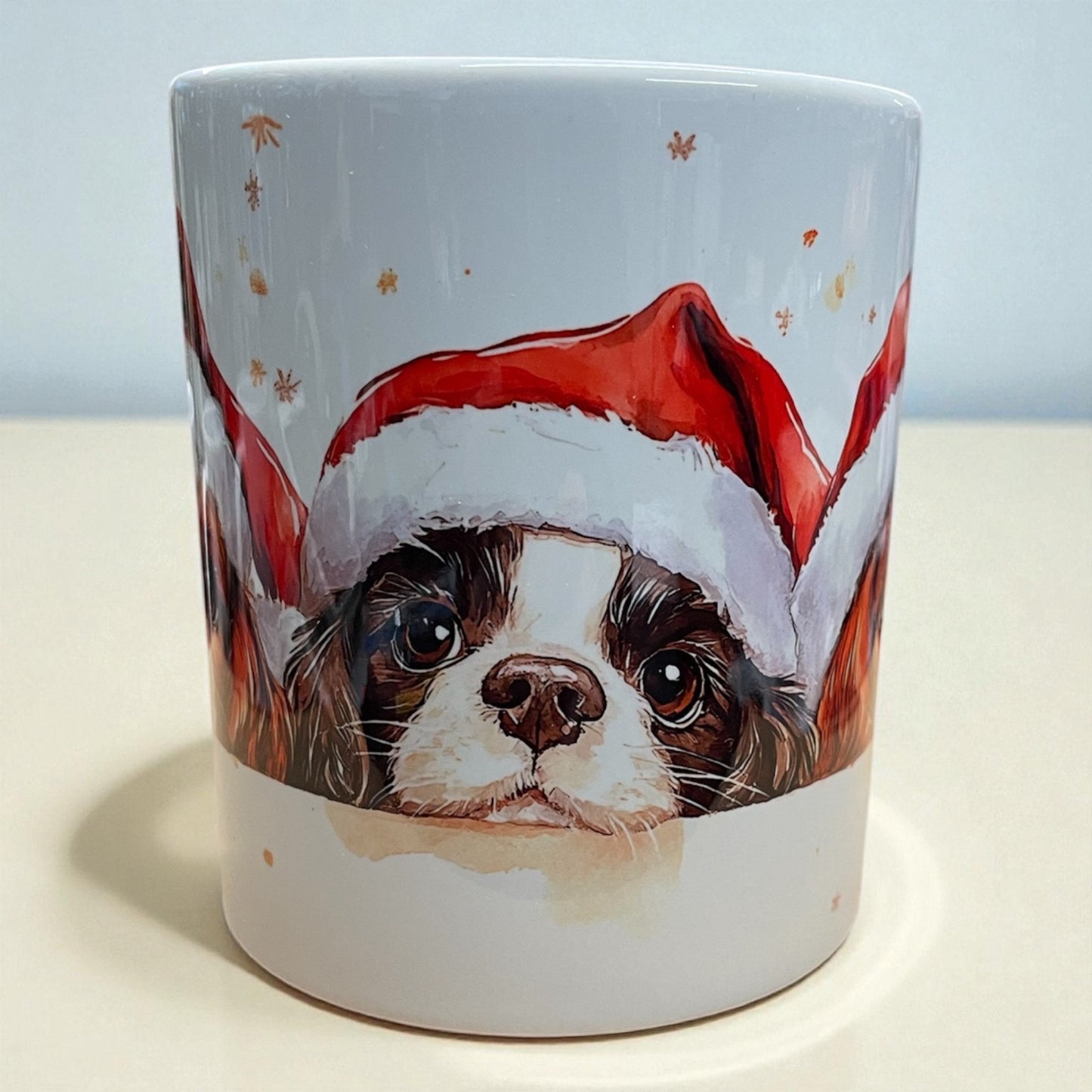 Gorgeous Christmas Cavalier King Charles Spaniels Xmas Santa ceramic mug 11oz